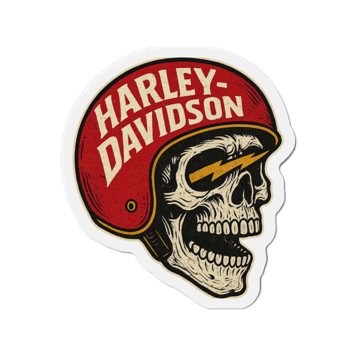Harley Davidson Skull Magnet