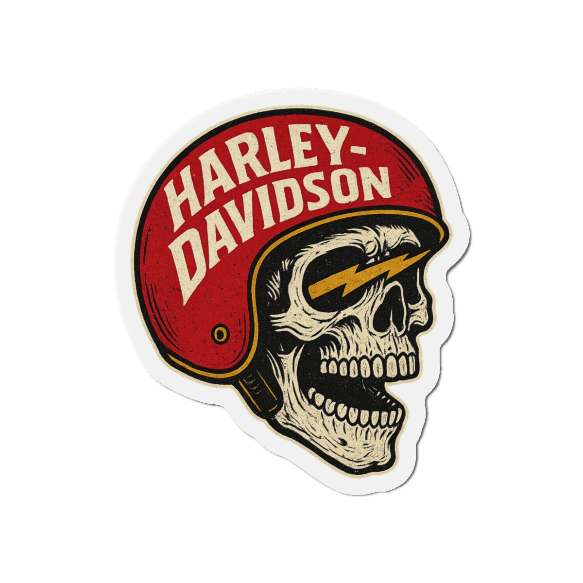 Harley Davidson Skull Magnet - alternate angle 1, merchandise