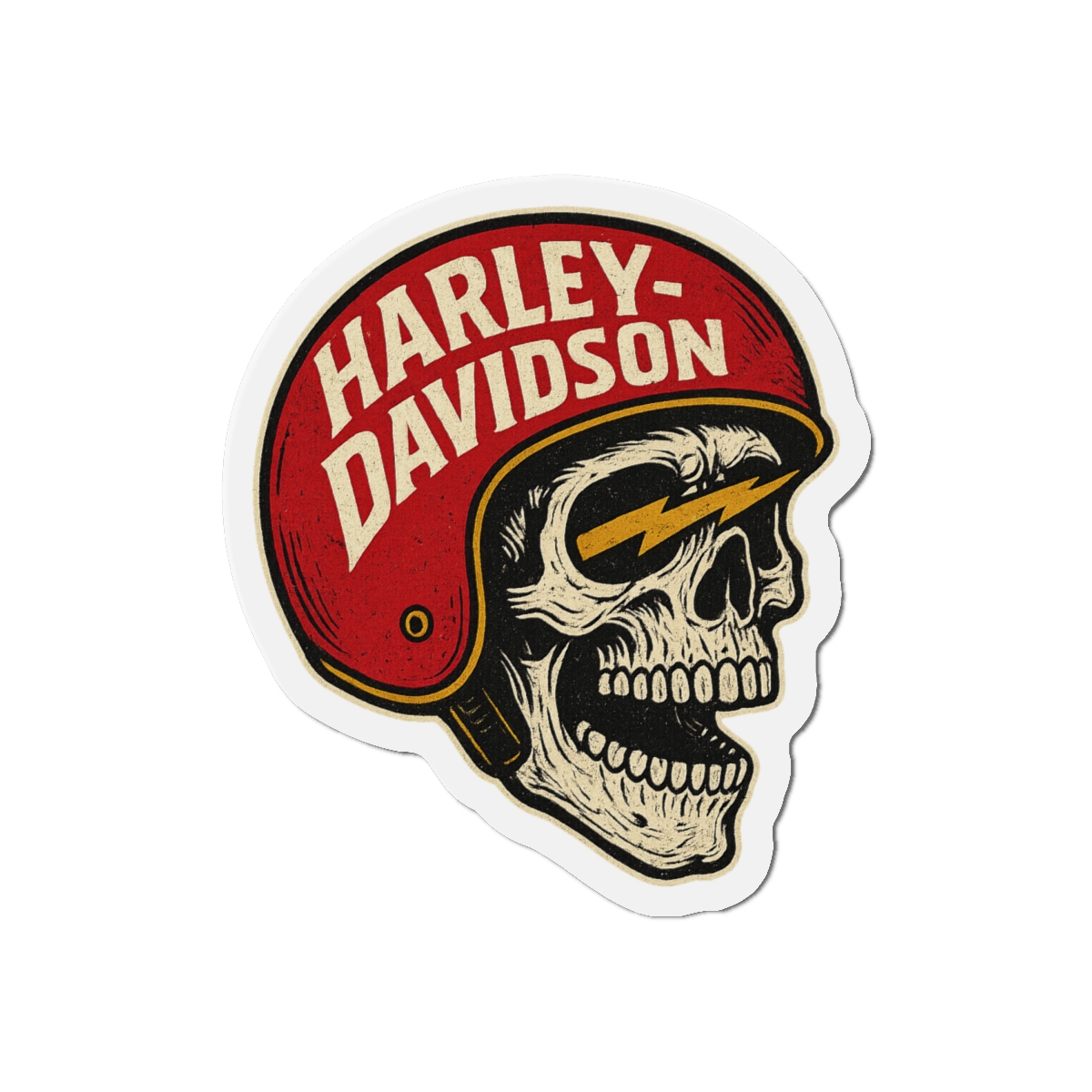 Harley Davidson Skull Magnet - alternate angle 3, merchandise