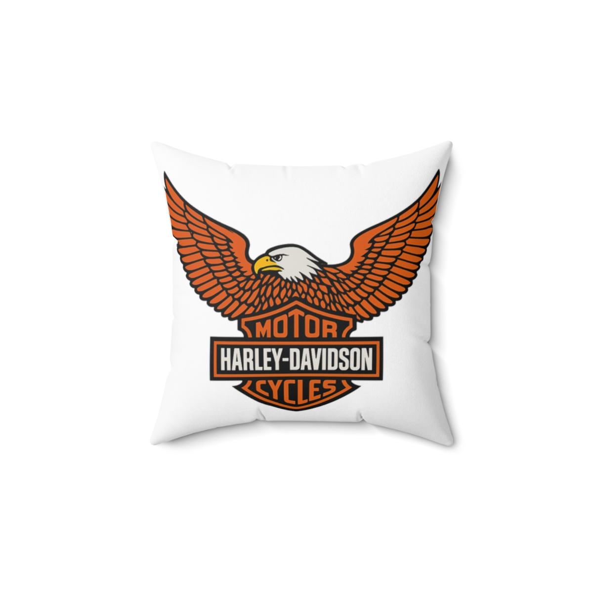 Fiery Orange Eagle Harley | Davidson Pillow, Biker Decor, Motorcycle Gift - alternate angle 1, merchandise