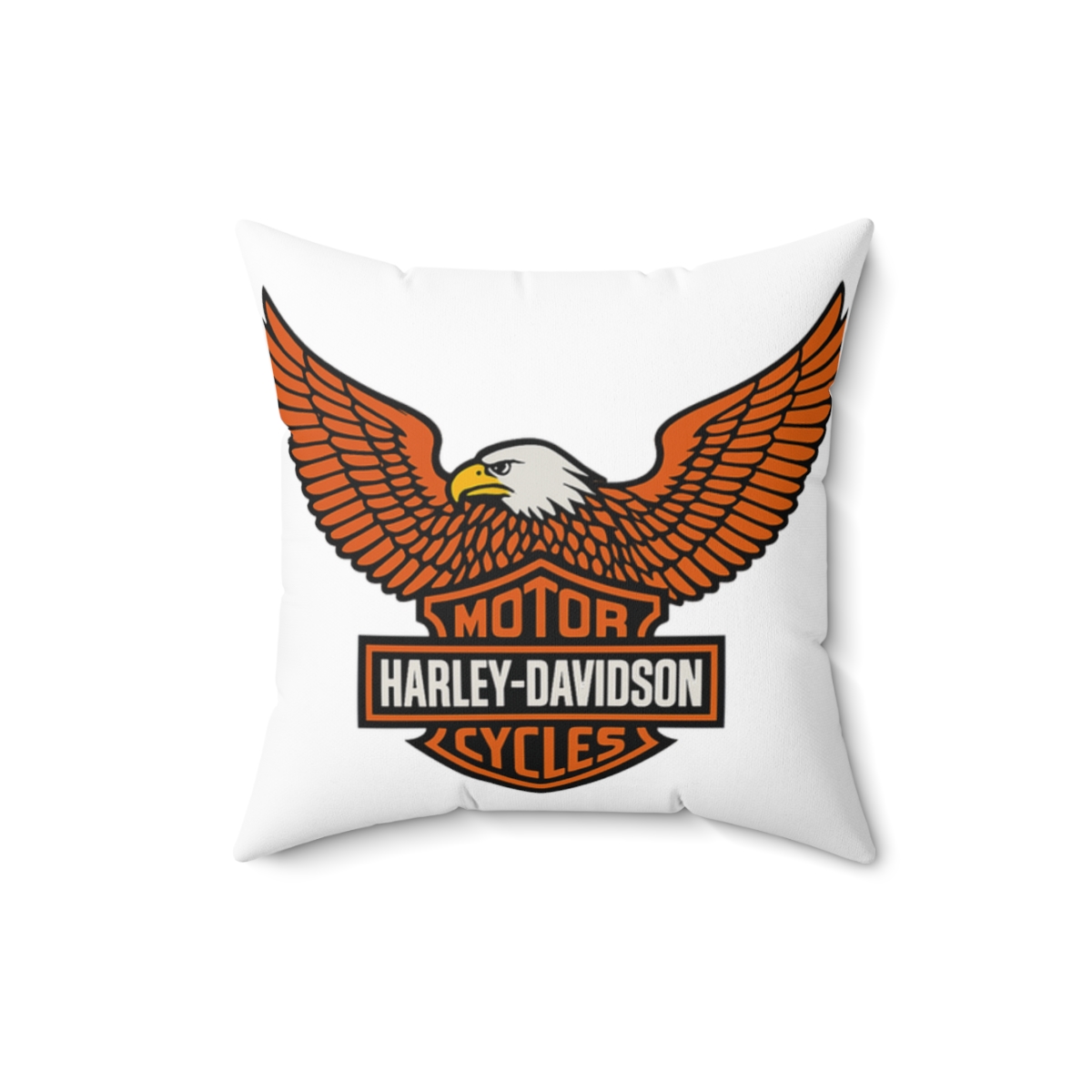 Fiery Orange Eagle Harley | Davidson Pillow, Biker Decor, Motorcycle Gift - Official Accessories merchandise