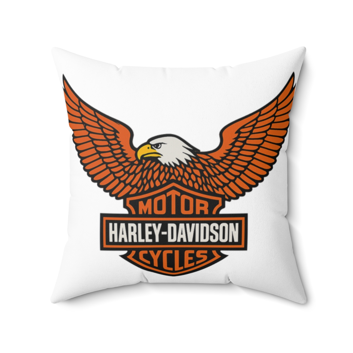 Fiery Orange Eagle Harley | Davidson Pillow, Biker Decor, Motorcycle Gift - alternate angle 4, merchandise