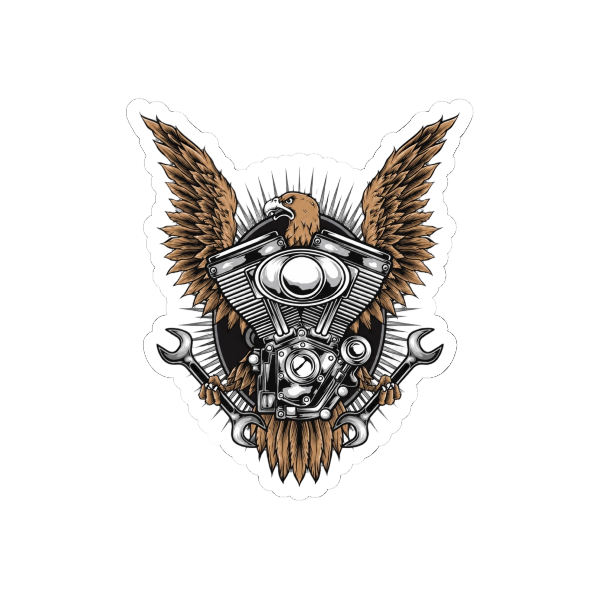 Motorcycle Eagle Sticker | Bold Biker Adventure Vinyl Decal