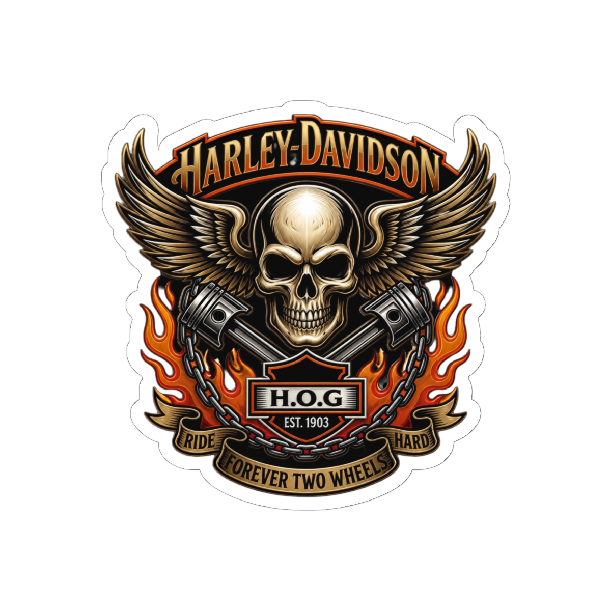 Harley Davidson HOG Heritage Riders Bold Sticker | Biker Pride Vinyl Decal
