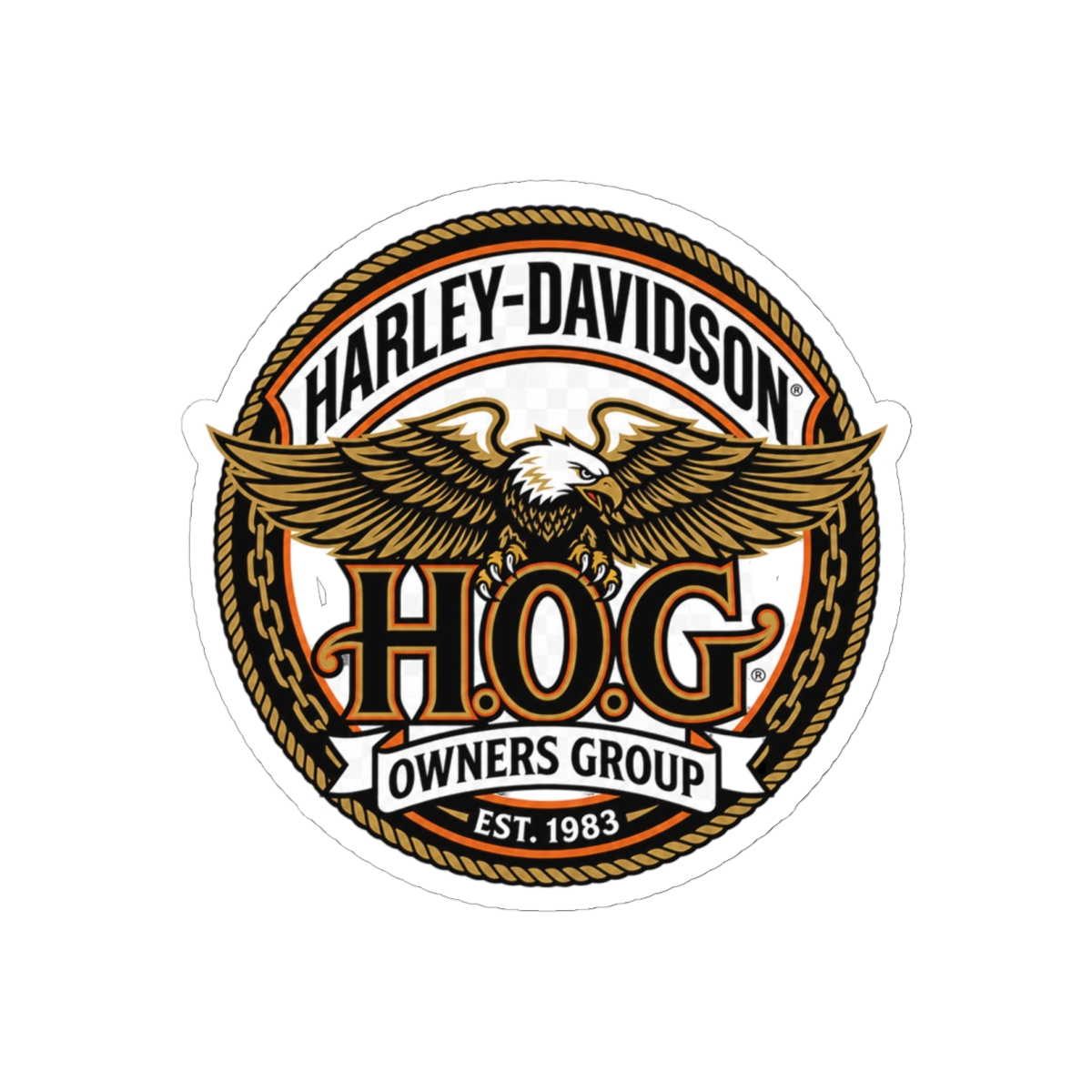 Harley HOG Owners Brotherhood Sticker | Bold Vinyl Decal