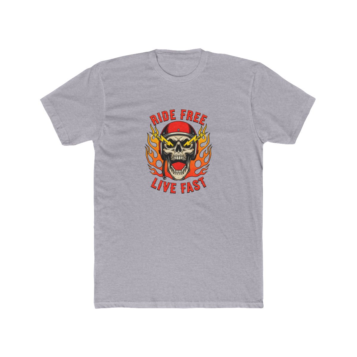 Harley Davidson Skull ride free live fast T Shirt - alternate angle 5, merchandise