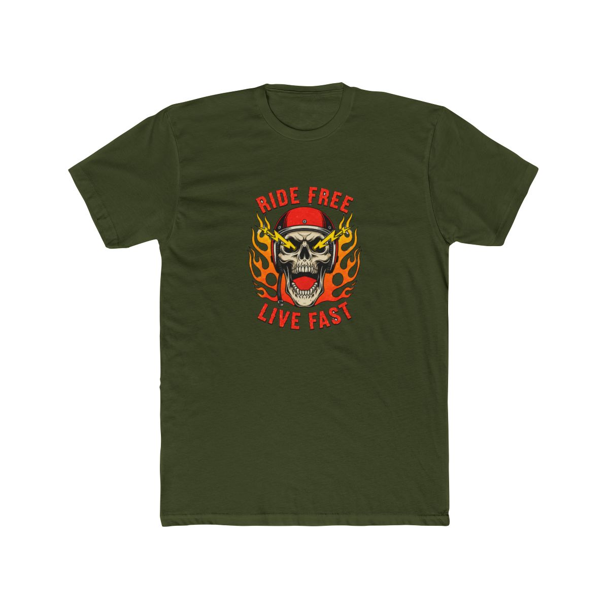 Harley Davidson Skull ride free live fast T Shirt - alternate angle 2, merchandise