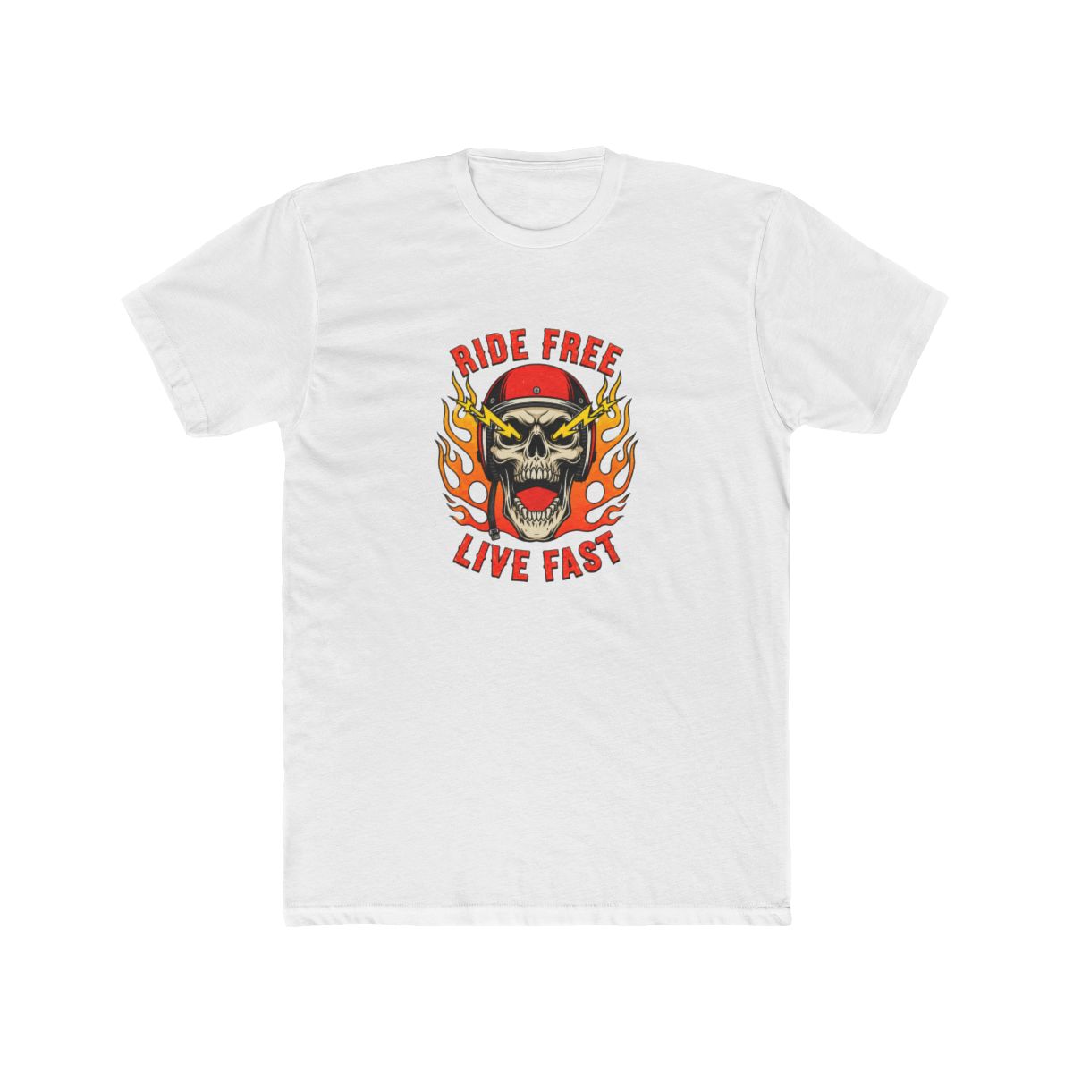 Harley Davidson Skull ride free live fast T Shirt - alternate angle 4, merchandise